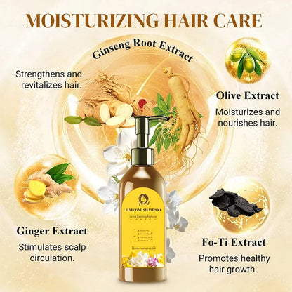 Long Lasting Natural Hair Dye Shampoo buy 1 get 2 free