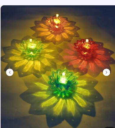 LED Reflection Diwali Diya (Set Of 12)