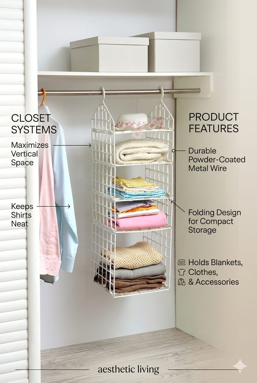 5 Layer Folding Clothes Storage Racks