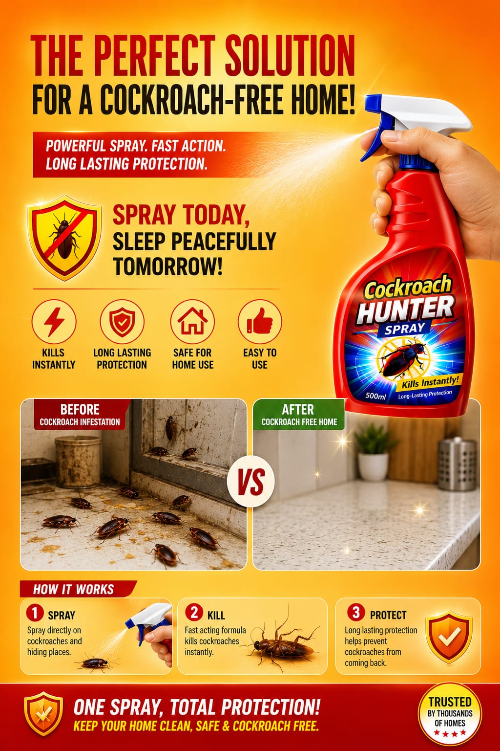 Cockroach Hunter Spray (BUY 1 GET 1 FREE)