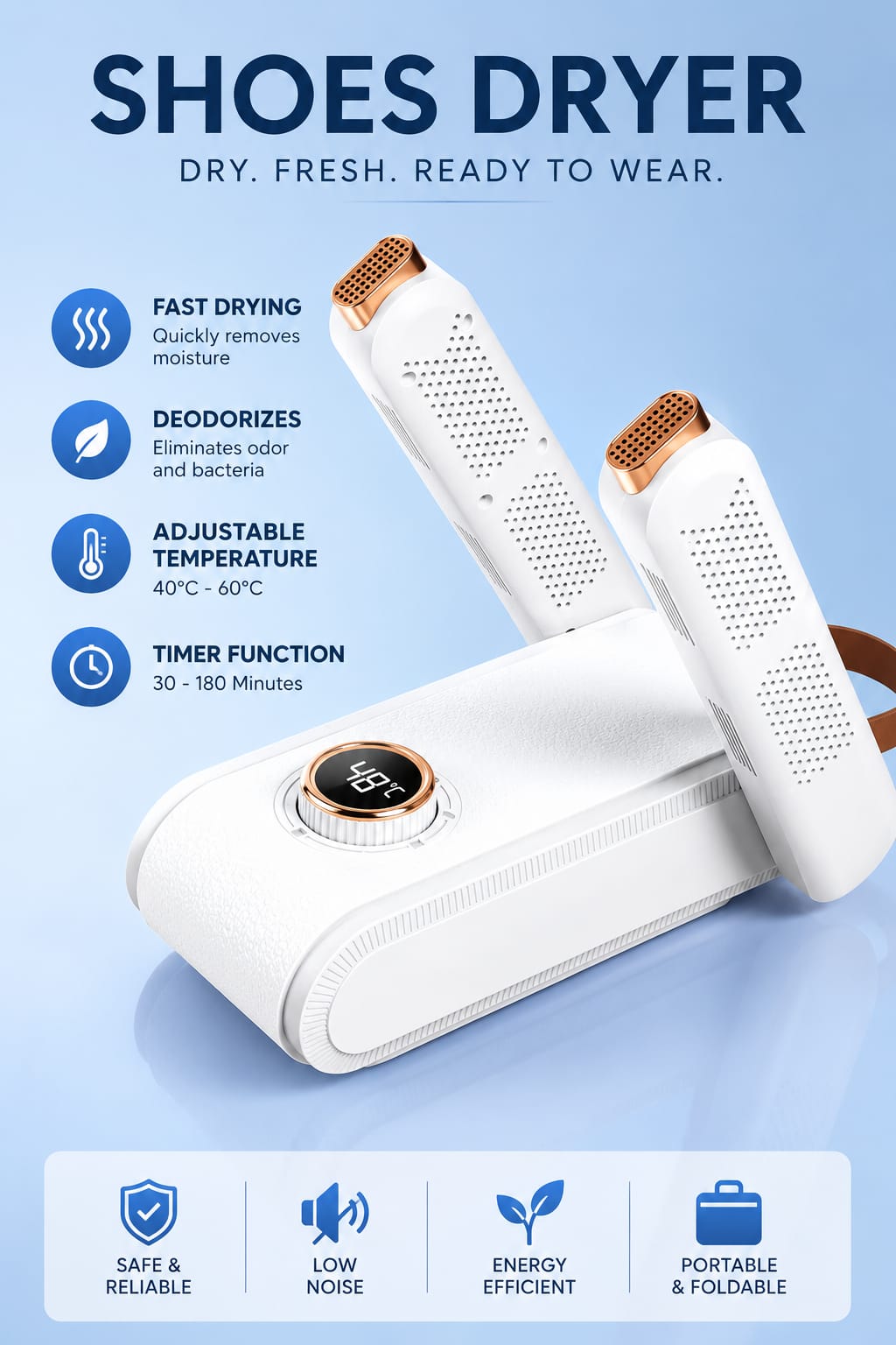 Multi-function Slippers Sock Shoe Heated Dryer Foldable Electric
