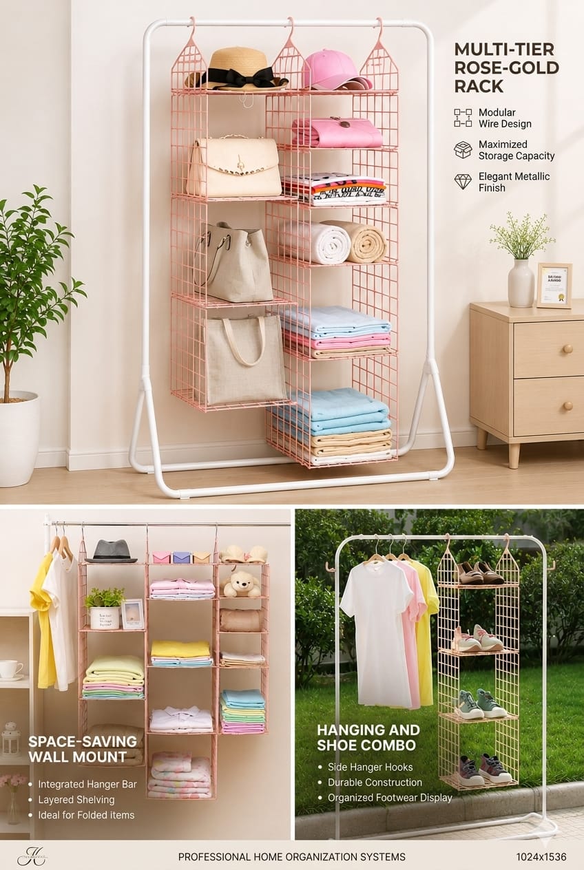 5 Layer Folding Clothes Storage Racks