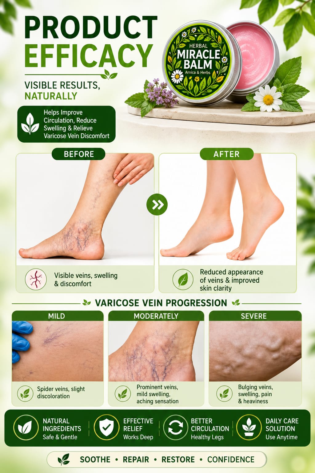 Herbal Miracle Balm for Pain Relief (Pack of 2)