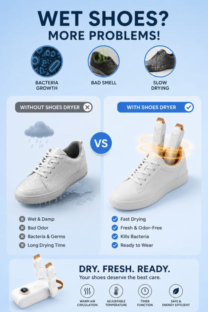 Multi-function Slippers Sock Shoe Heated Dryer Foldable Electric