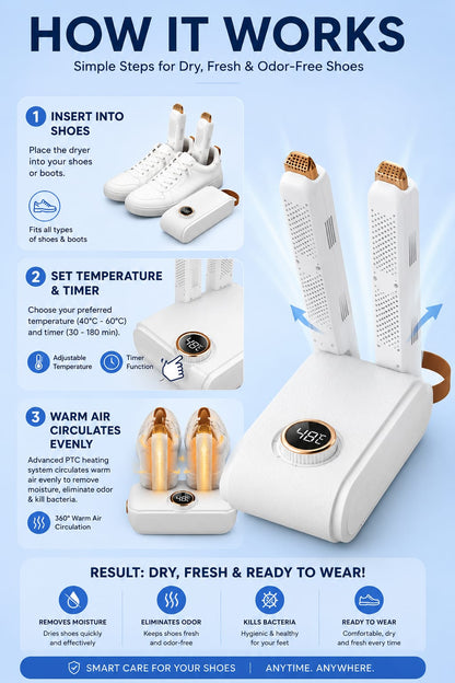 Multi-function Slippers Sock Shoe Heated Dryer Foldable Electric