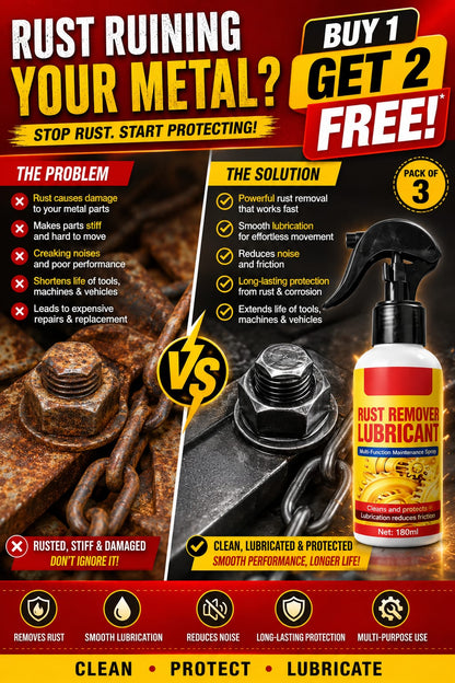 Rust Remover Lubricant Spray buy 1 get 2 free