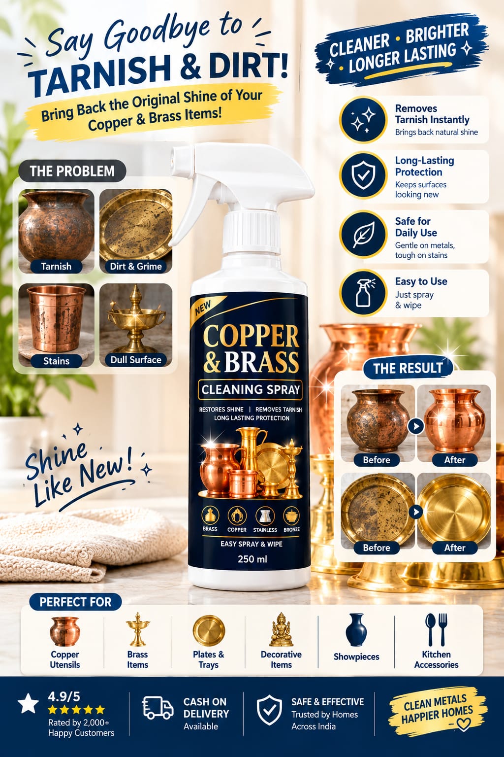 Brass & Copper Cleaning Spray buy 1 get 1 free