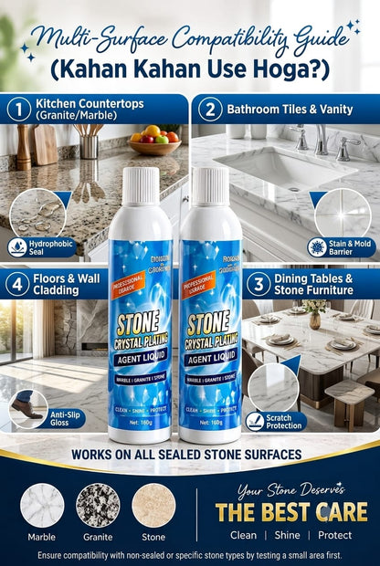 Stone Crystal Plating Agent Liquid For Marble, Granite & Stone (Pack Of 2)