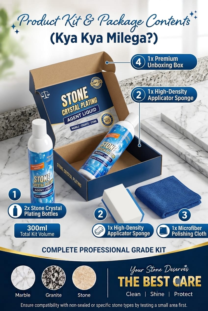 Stone Crystal Plating Agent Liquid For Marble, Granite & Stone (Pack Of 2)