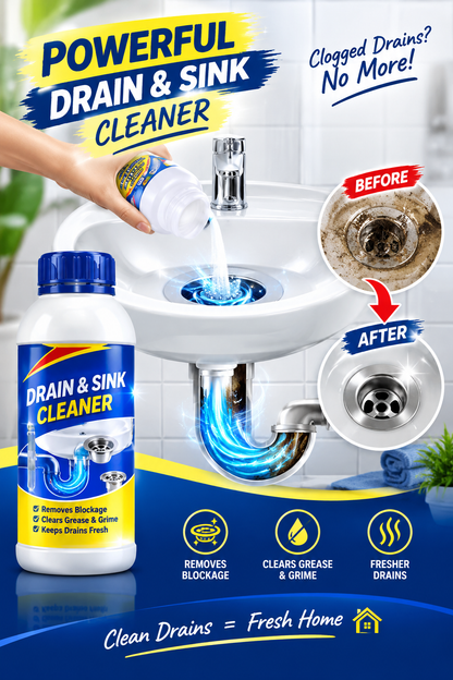 Powerful Sink & Drain Cleaner - Buy 1 Get 3 Free.