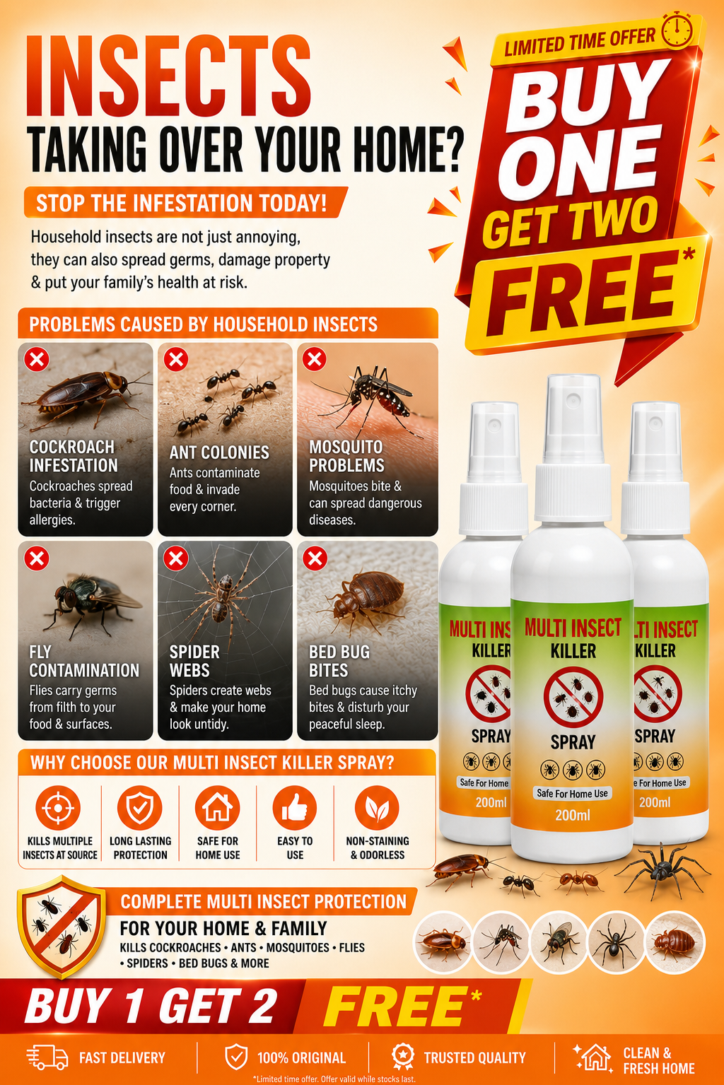 Termite Killer Spray Buy one GET Two Free