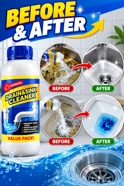 Powerful Sink & Drain Cleaner - Buy 1 Get 3 Free.